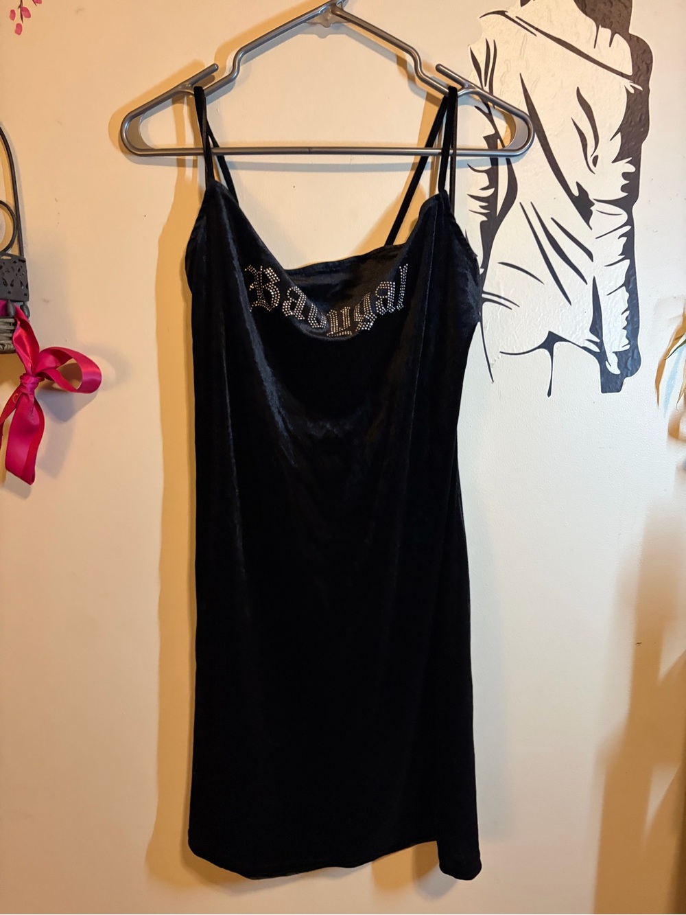 Babygal Black Velvet Slip Dress - Picture 5 of 8